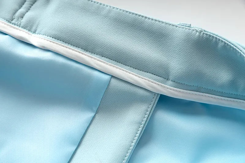 Set gonna due pezzi in azzurro cielo