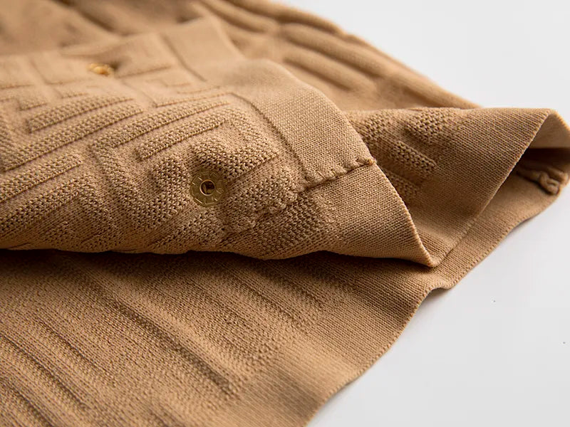 Set gonna retrò in due pezzi in beige