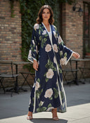 Nadine Printed Silk Abaya