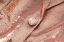 Set da due pezzi con paillettes Larissa color champagne 