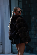 Fox Fur & Genuine Leather Jacket