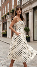 Polka Dot Midi Dress