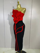 Rosé Bloom Bandage Dress