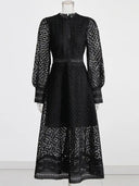 Abito in pizzo patchwork Kloé 