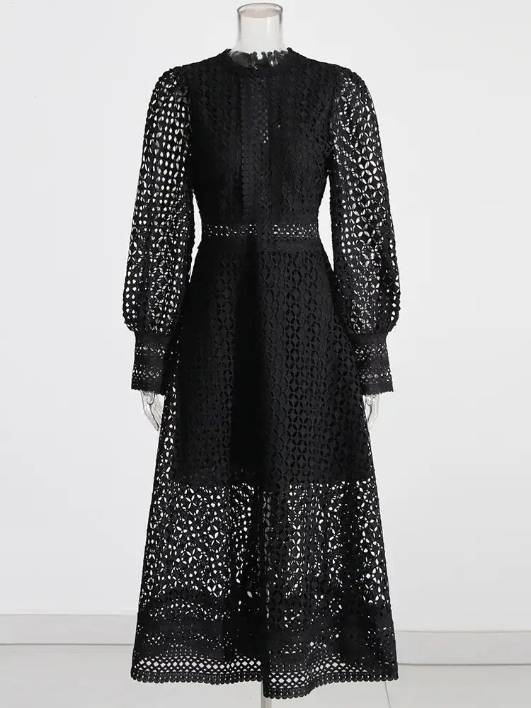 Abito in pizzo patchwork Kloé 
