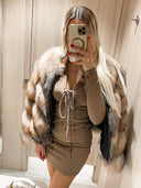 Sassy Fox Fur Genuine Leather Jacket