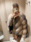 Sassy Fox Fur Genuine Leather Jacket