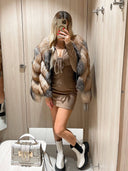 Sassy Fox Fur Genuine Leather Jacket