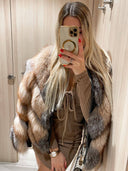 Sassy Fox Fur Genuine Leather Jacket