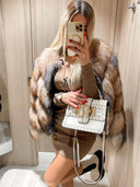 Sassy Fox Fur Genuine Leather Jacket
