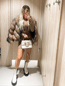 Sassy Fox Fur Genuine Leather Jacket