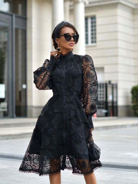Abito in pizzo patchwork Fiorella 