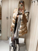 Fairytale Fox Fur Genuine Leather Vest