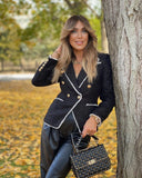 Tweed Blazer in black