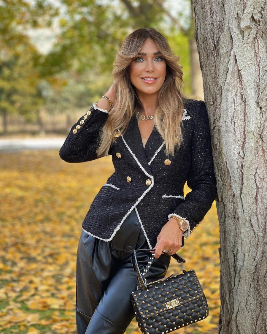 BLAZER IN TWEED NERO 