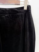 Completo in Velluto Nero con Top Decorato di Cristalli & Minigonna