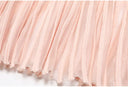 Blush Peach Rib-Knit Peplum Cardigan & Pleated Maxi Skirt Set with Jewel Buttons