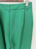 Emerald Green Lace-Up Blazer & Flared Trousers Set