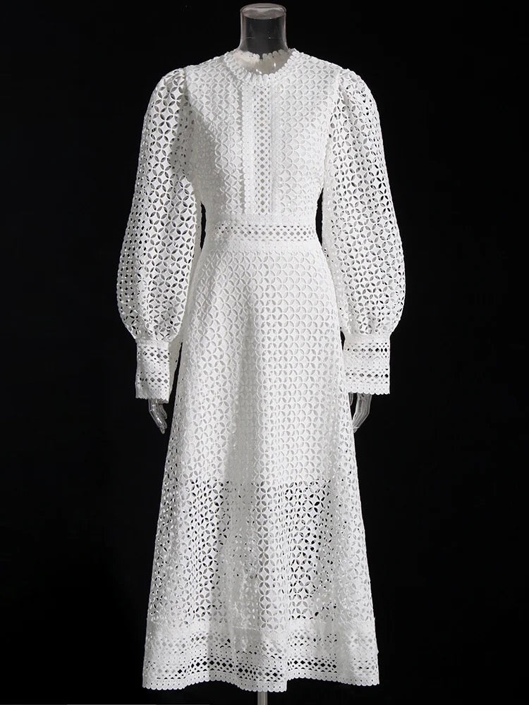 Abito in pizzo patchwork Kloé 