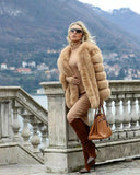 Full Fox Fur Genuine Leather Jacket