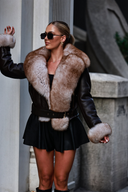 Naya Fox Fur Genuine Leather Jacket