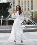 Vestido de encaje con patchwork Everlee 