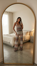 Chevron Knit Two Piece Set – Beige Multi