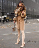 CAPPOTTO IN CASHMERE CON PELLICCIA DI RACONE