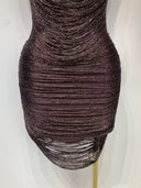 Chocolate Bronze Shimmer Bandage Dress