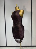 Chocolate Bronze Shimmer Bandage Dress