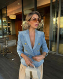 BLAZER IN DENIM DOPPIOPETTO