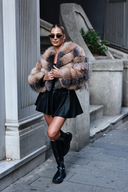 Luxury Multitone Fox Fur Jacket