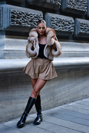 Luxury Fox Fur Trim Jacket