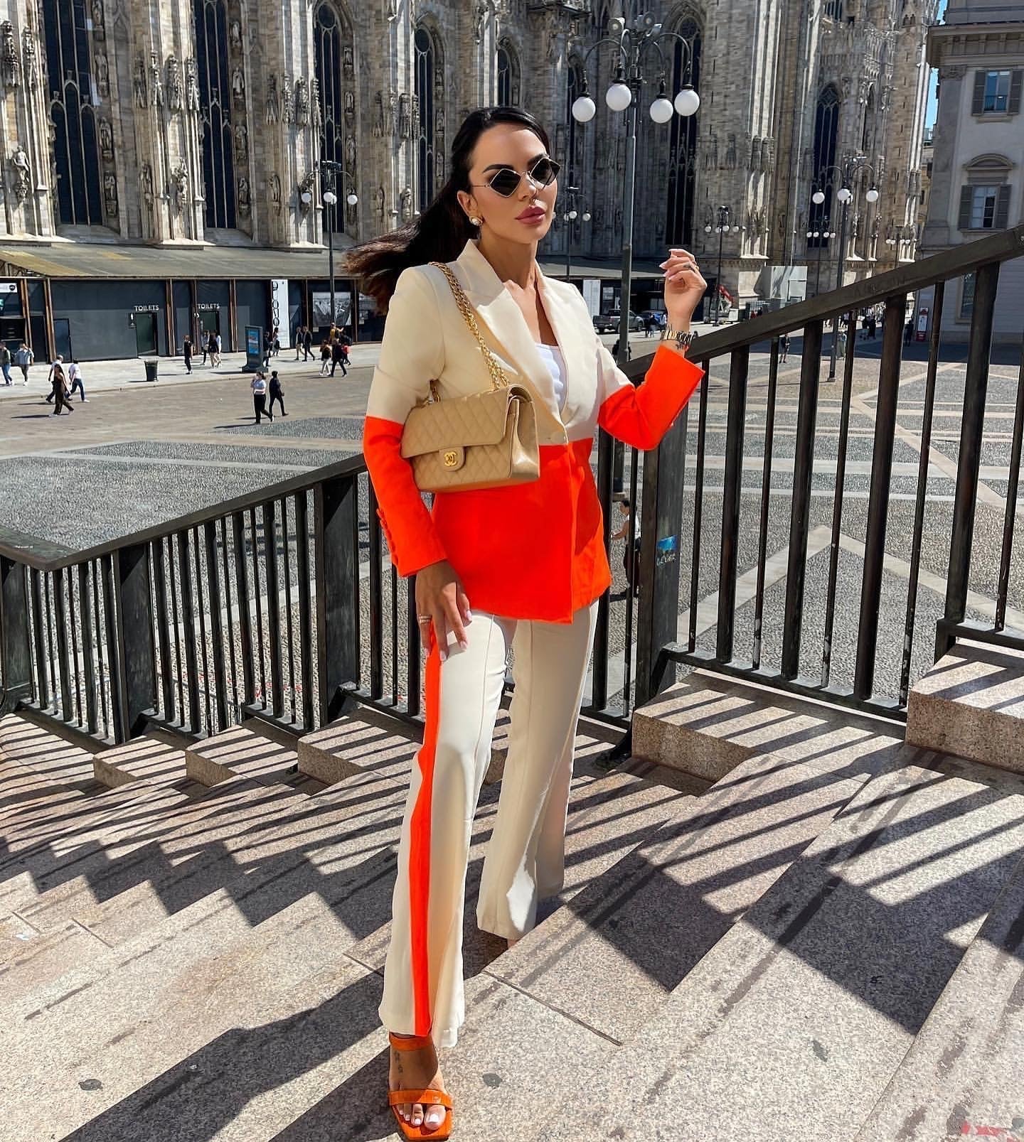 Conjunto de dos piezas Farah naranja