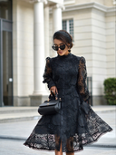 Vestido Fiorella de encaje patchwork 