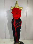 Rosé Bloom Bandage Dress
