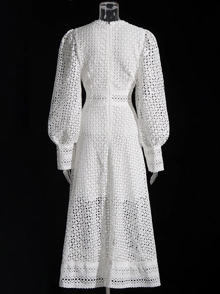 Abito in pizzo patchwork Kloé 