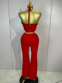 3D Rose Bandage Two-Piece Set