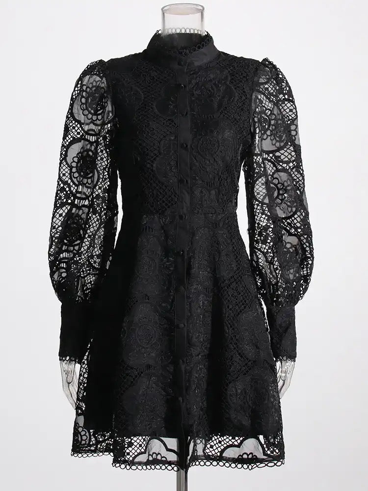 Abito in pizzo patchwork Fiorella 
