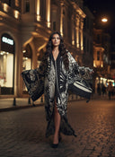 Reem Abstract Silk Abaya