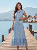 Lace Bow Detail Maxi Dress