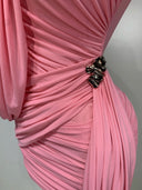Blush Draped Mini Dress