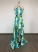 Ocean Mist Watercolor Gown