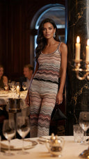 Chevron Knit Two Piece Set – Beige Multi
