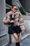 Luxury Multitone Fox Fur Jacket