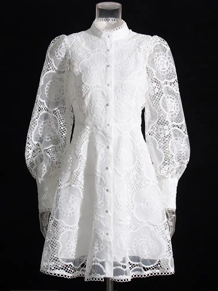 Abito in pizzo patchwork Fiorella 