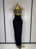 Studded Bandage Midi Dress