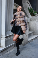 Luxury Multitone Fox Fur Jacket