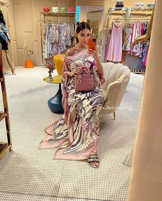 Vestido de Seda en Beige