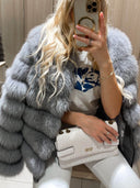 Emeralda Fox Fur Genuine Leather Jacket